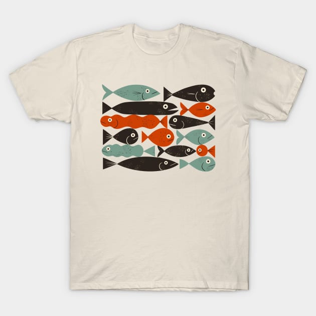 Fish Shapes T-Shirt by Renea L Thull